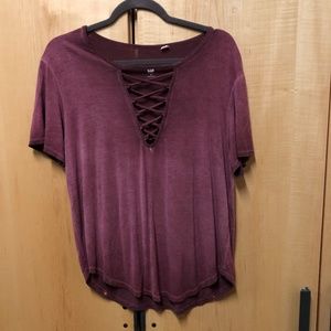 Pacsun Me to We Criss-Cross Shirt